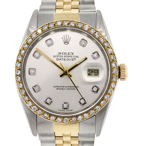 rolex datejust 16013g|rolex datejust 16013 diamond bezel.